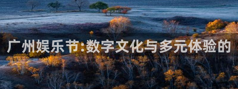 开丰娱乐：广州娱乐节:数字文化与多元体验的